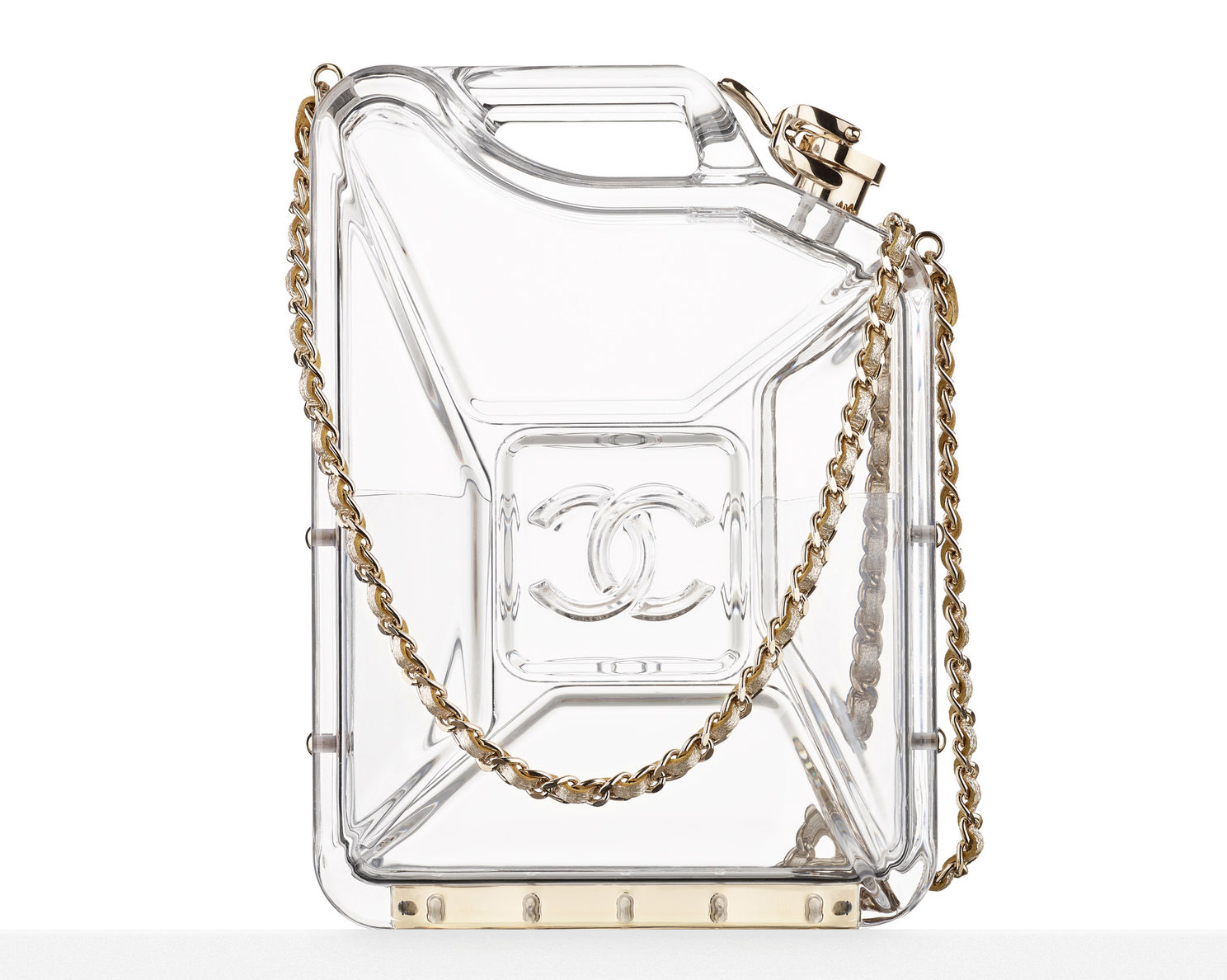 Chanel Clear Acrylic CC Clutch Bag With Silver Hardware Very Good Lot  #58266 Heritage Auctions 