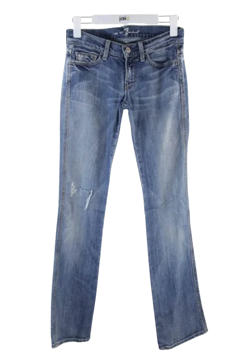 Blue Cotton 7 For All Mankind Jeans