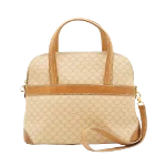 Beige Canvas Celine Shoulder Bag