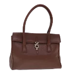 Brown Leather Salvatore Ferragamo Shoulder Bag