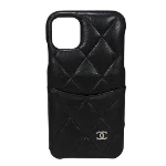 Black Leather Chanel Case