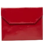 Red Leather Bally Clutch