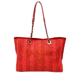 Red Canvas Chanel Deauville