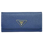 Blue Leather Prada Wallet