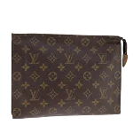 Brown Canvas Louis Vuitton Poche Toilette