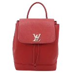 Red Leather Louis Vuitton Backpack