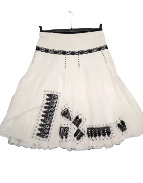 White Cotton Marella Skirt