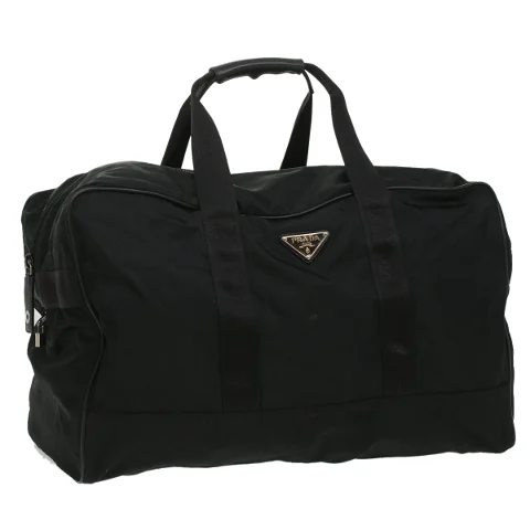 Black Fabric Prada Travel Bag