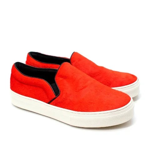 Orange Leather Celine Sneakers