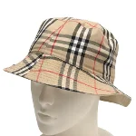 Beige Cotton Burberry Hat