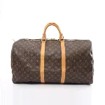 Brown Leather Louis Vuitton Keepall