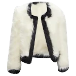 White Faux Fur Yves Saint Laurent Jacket