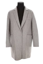 Grey Wool Maje Coat