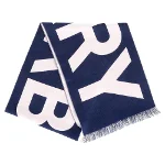 Navy Wool Burberry Scarf