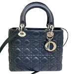 Blue Leather Dior Lady Dior