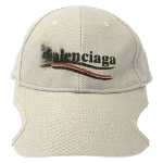 White Cotton Balenciaga Hat