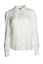 White Fabric Gestuz Top