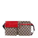 Red Canvas Gucci Belt Bag