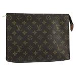 Brown Canvas Louis Vuitton Poche Toilette