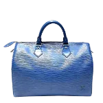 Blue Leather Louis Vuitton Speedy