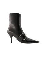 Black Leather Balenciaga Boots