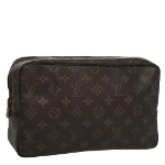 Brown Canvas Louis Vuitton Trousse Toilette