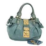 Blue Leather Miu Miu Handbag