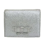 Silver Leather Miu Miu Wallet