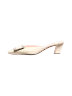 White Leather Roger Vivier Mules