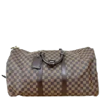 Brown Leather Louis Vuitton Keepall