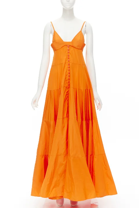 Orange Cotton Jacquemus Dress