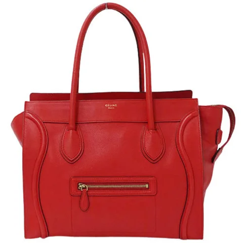 Red Leather Celine Luggage