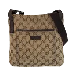 Beige Canvas Gucci Messenger Bag