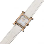 White Leather Hermès Watch