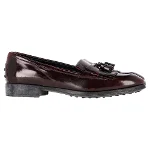 Burgundy Leather TOD's Flats