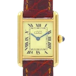 Beige Metal Cartier Watch