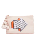 Beige Leather Anya Hindmarch Clutch