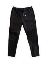 Black Cotton Balmain Pants