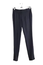 Blue Polyester Joseph Pants