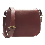 Burgundy Leather Cartier Crossbody Bag