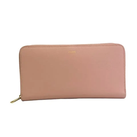 Pink Leather Celine Wallet