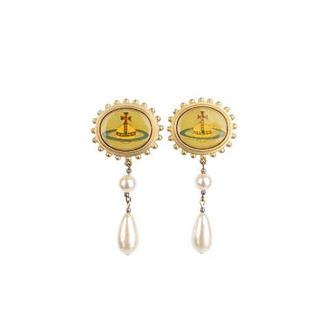 Gold Metal Vivienne Westwood Earrings