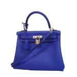 Blue Leather Hermès Handbag