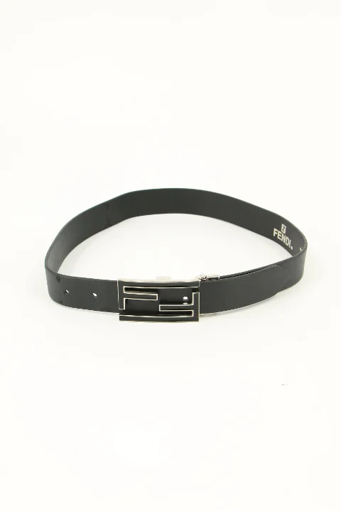 Black Leather Fendi Belt