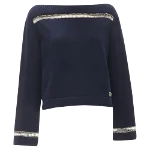 Navy Cashmere Chanel Sweater