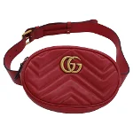 Burgundy Leather Gucci Marmont