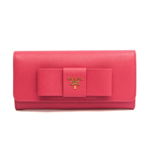Pink Leather Prada Wallet