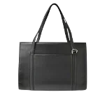 Black Leather Cartier Tote