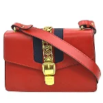 Red Leather Gucci Sylvie