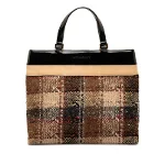Brown Wool Burberry Handbag